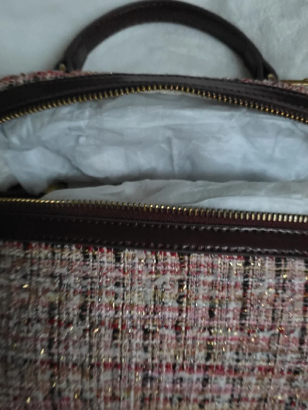 Ted‎ Baker Tweed Satchel Crossbody Bag. NWT.